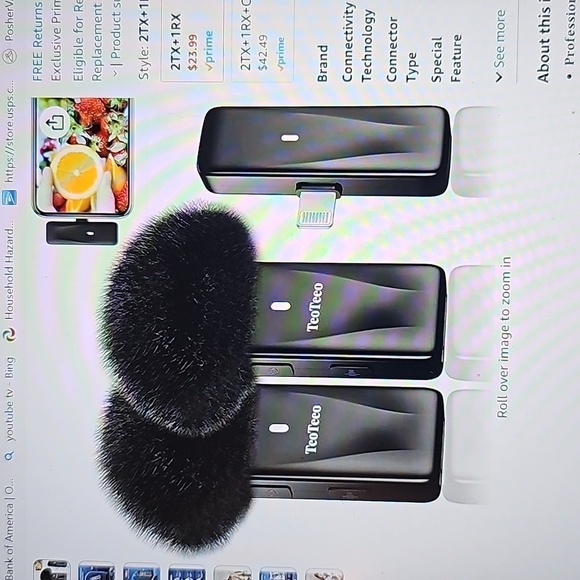 NEW/Boxed Wireless Lavalier Microphone 2 pack - Picture 8 of 8